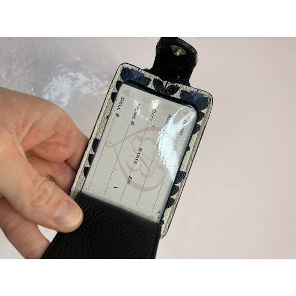 Brighton Blue Print Luggage Tag - Picture 3 of 3